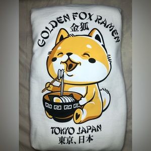Golden Fox Ramen Sweatshirt, Tokyo Japan, LARGE, NEW